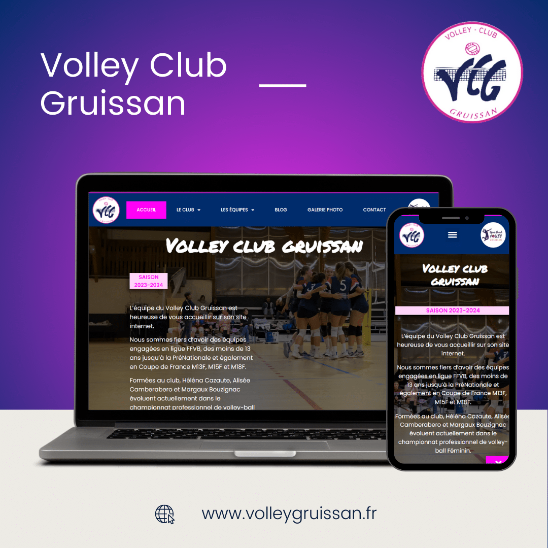 volley club gruissan - technoweb studio - agence web narbonne