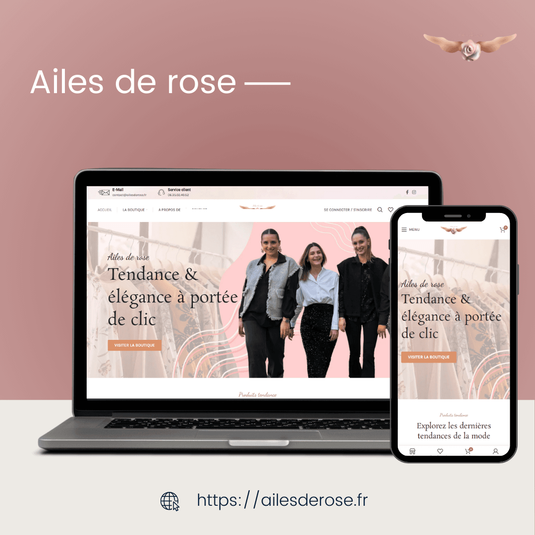 agence web technoweb studio projet ailes de rose