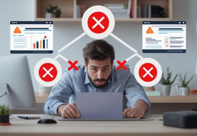 Image pour l'article sur les 3 erreurs qui nuisent le SEO